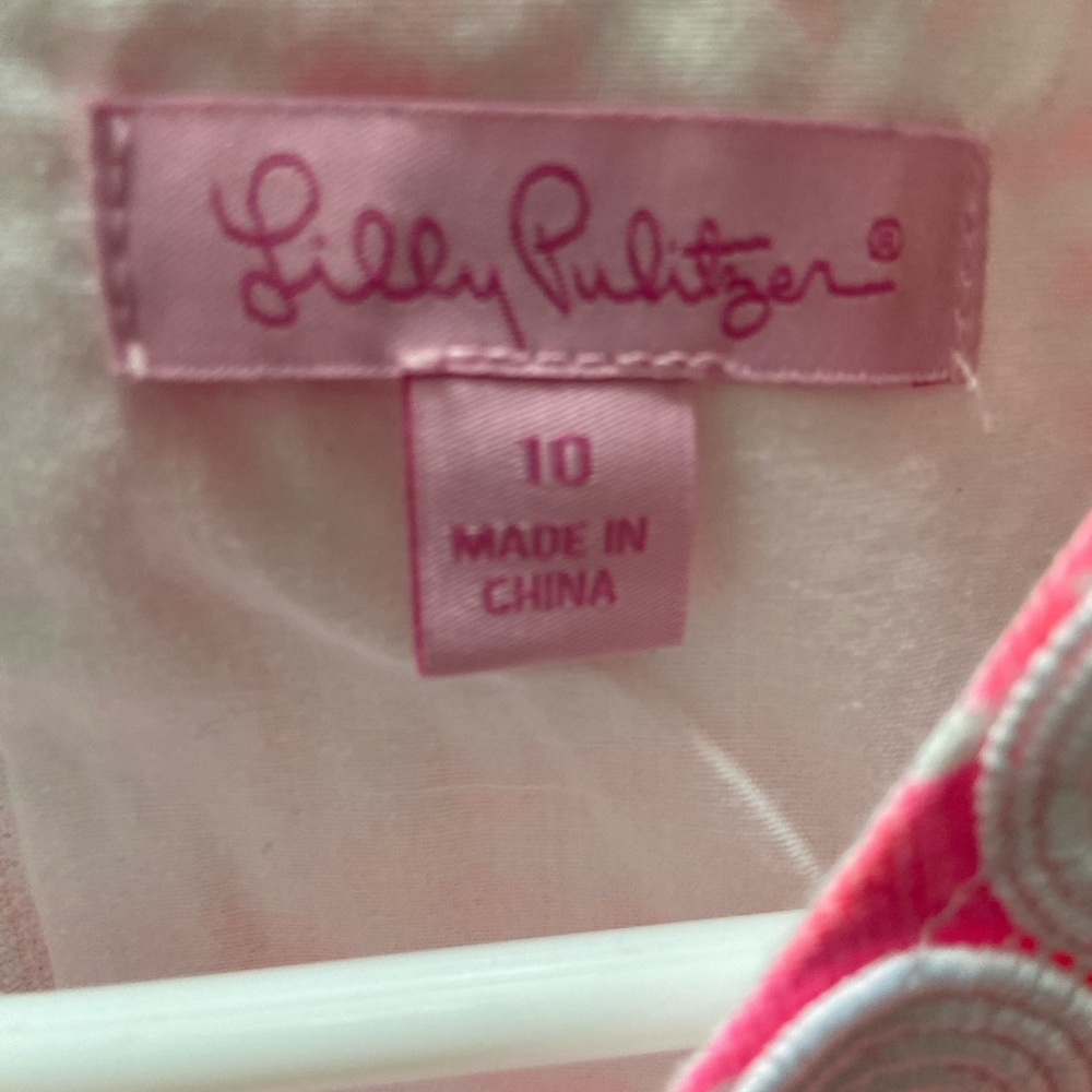 Pink Patterned Lilly Pulitzer Girls Dress